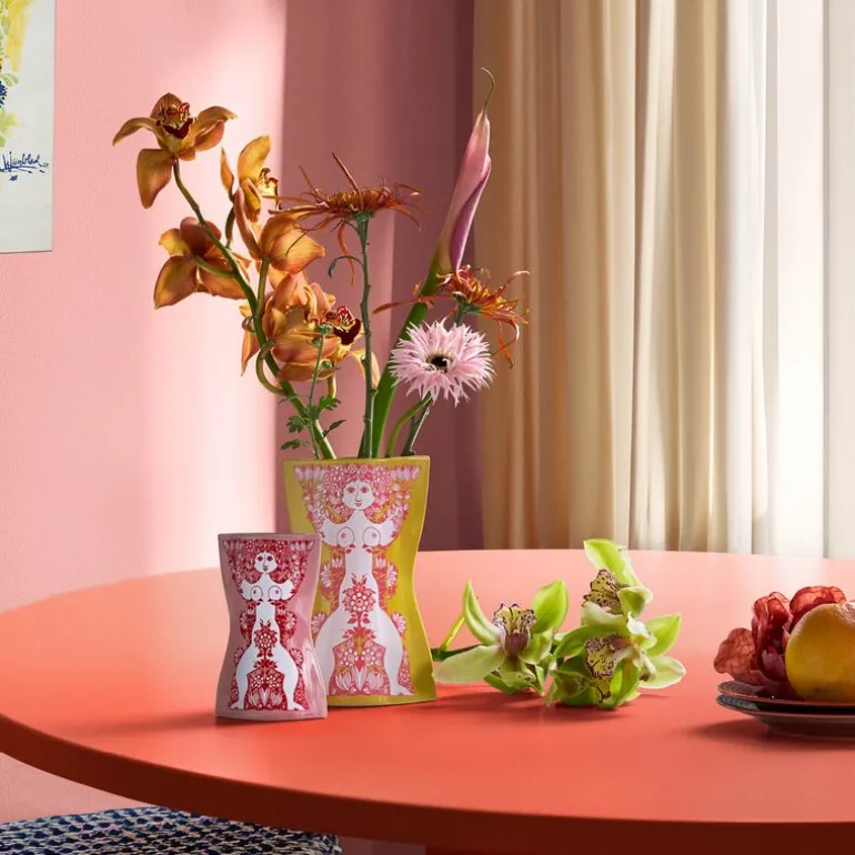 Nina vase 16,5 cm pink/rød