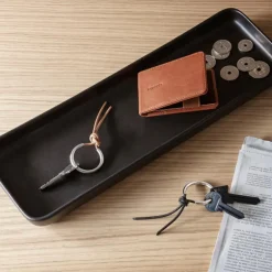 Nøkkelring 10x3,8 cm cognac