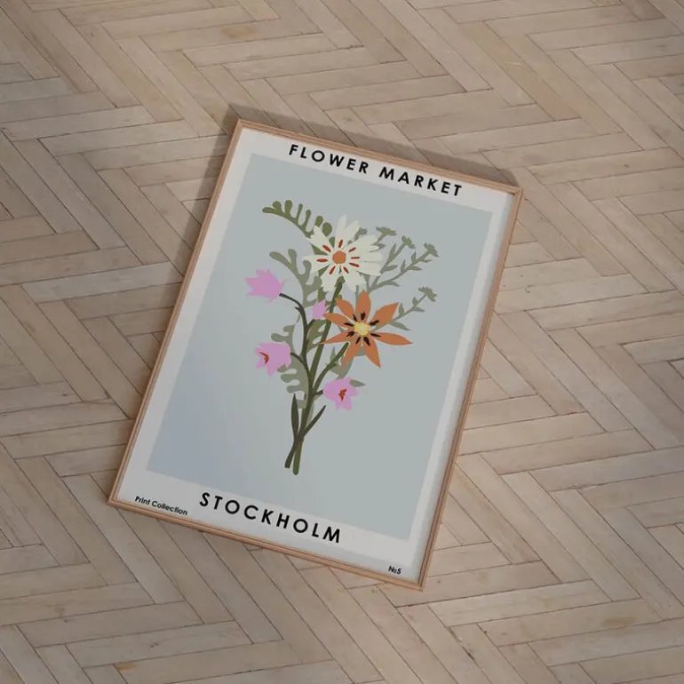 NKTN poster 50x70 cm flower market stockholm