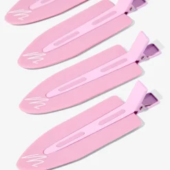No crease hårklemme jumbo 4 stk rosa