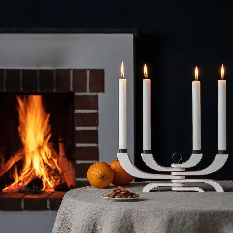Nordic Light lysestake 20,5 cm hvit