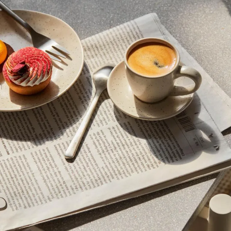 Nordic Vanilla espressokopp m/fat 5 cl kremhvit