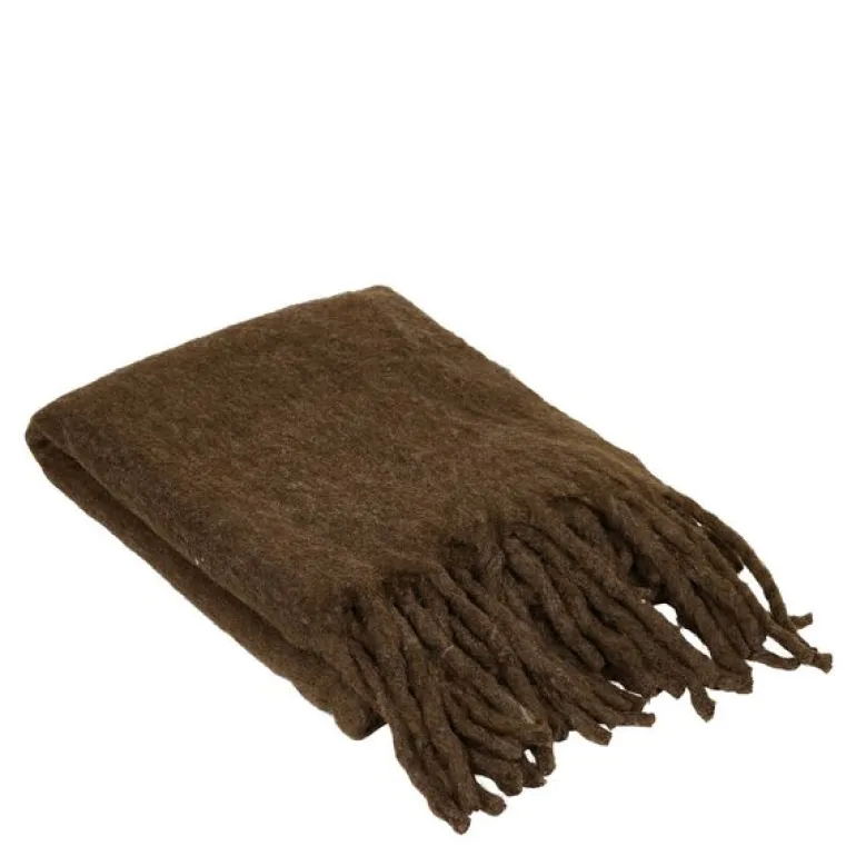 Nord pledd 130x170 cm ensfarget brun