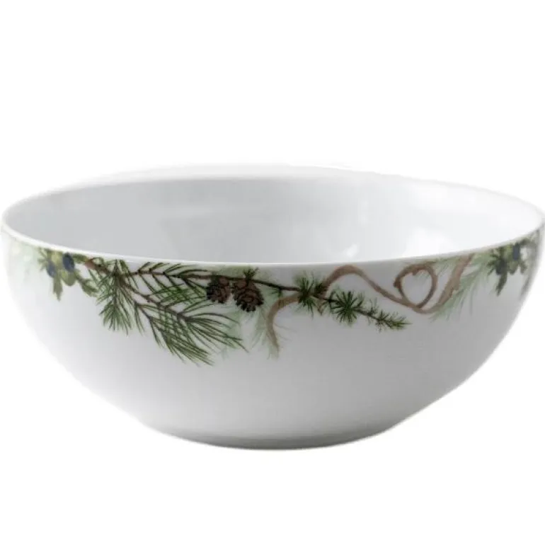 Nostalgi bolle 23 cm hvit/grønn