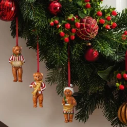 Nostalgic Ornament teddybjørn 19,5x14 cm 3 stk multi