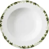 Nostalgi dyp tallerken 23 cm hvit/grønn