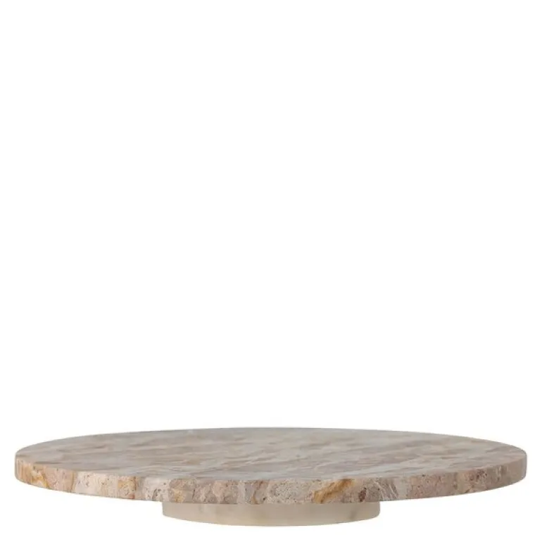 Nuni roterende fat 36 cm marmor brun