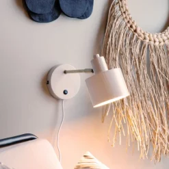 Ocean vegglampe 11,5 cm beige/messing