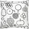 Oiva Toikka Collection putetrekk 47x47 cm frutta svart/hvit