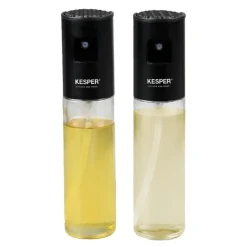 Olje- og eddikspray sett 2 deler 18 cm klar