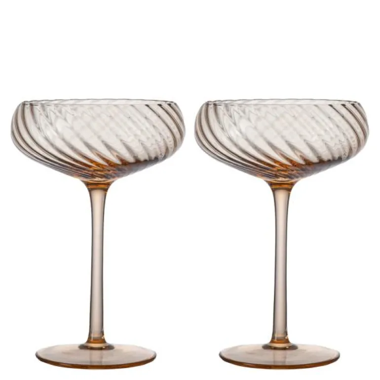 Opacity champagneglass 30 cl 2 stk fersken