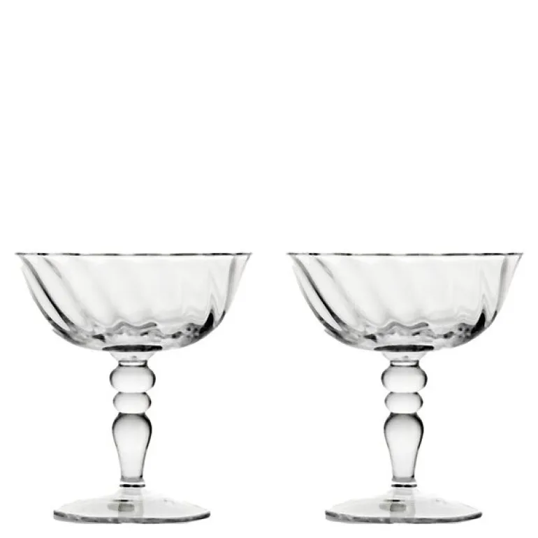 Opacity italiensk champagnekopp 15 cl 2 stk klar