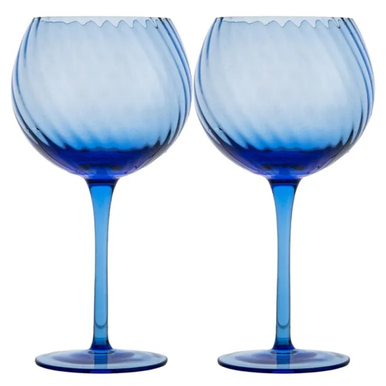 Opacity vinglass 47 cl 2 stk blå