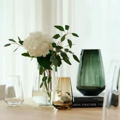 Optique vase 17 cm klar