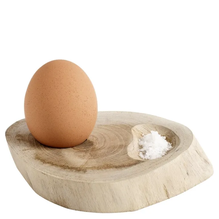 Organic eggeglass 4 stk teak