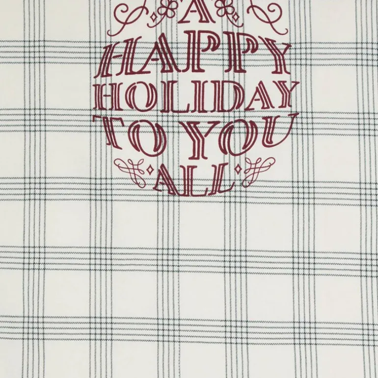 Original kjøkkenhåndkle Happy Holiday 50x70 cm hvit/grønn
