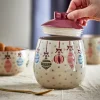 Ornamentia krukke med lokk 15 cm multi