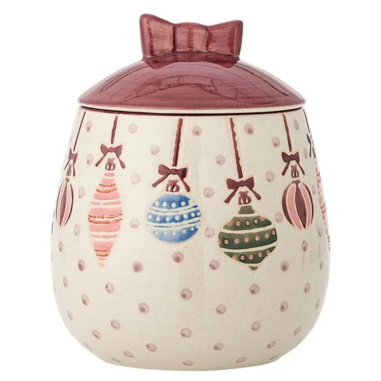 Ornamentia krukke med lokk 15 cm multi