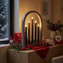 Oslo adventsstake 49 cm gråbeis/svart