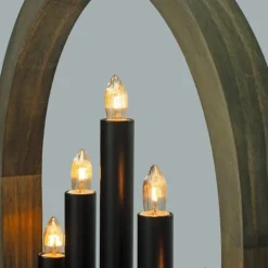 Oslo adventsstake 49 cm gråbeis/svart