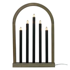 Oslo adventsstake 49 cm gråbeis/svart