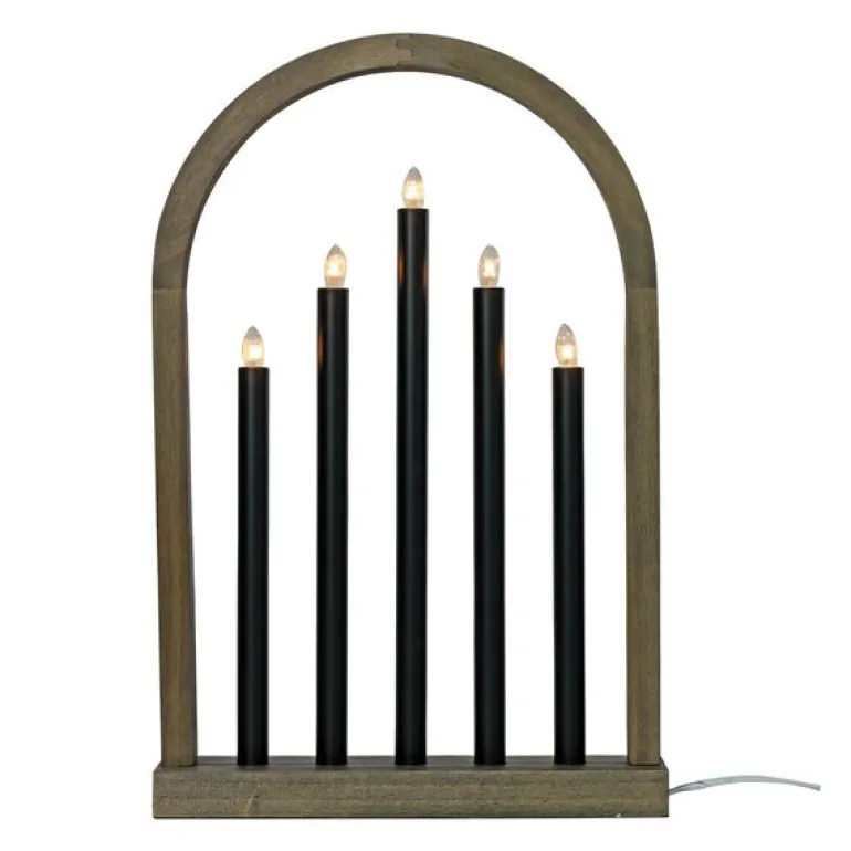 Oslo adventsstake 49 cm gråbeis/svart