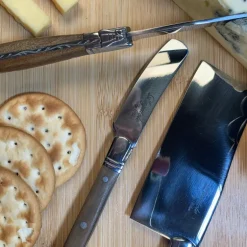 Ostebrett med 3 kniver bambus/oliventre