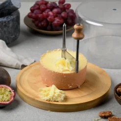 Ostskjærer med lokk 21,7 cm bambus