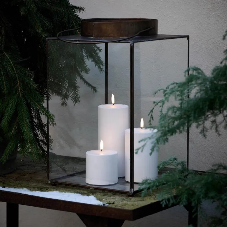 Outdoor LED-kubbelys utendørs 10,1x12,8 cm hvit