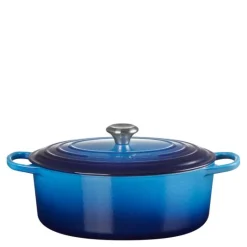 Oval støpejernsgryte 6,3L 31 cm azure