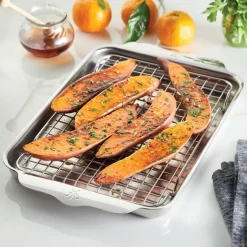 Ovenbond plate med avkjølingsrist 24x39 cm