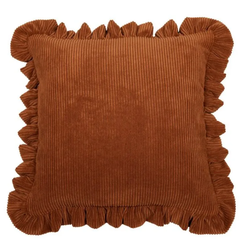 Owen putetrekk m/volang 50x50 cm rust