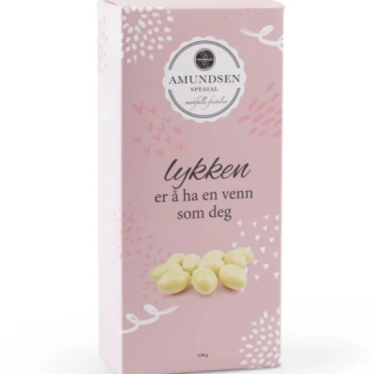 Pasjonsfruktmandler m/hvit sjokolade rosa