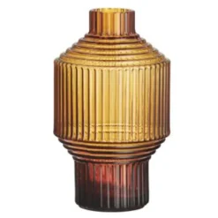 Pavilion vase 13,4 cm dark amber