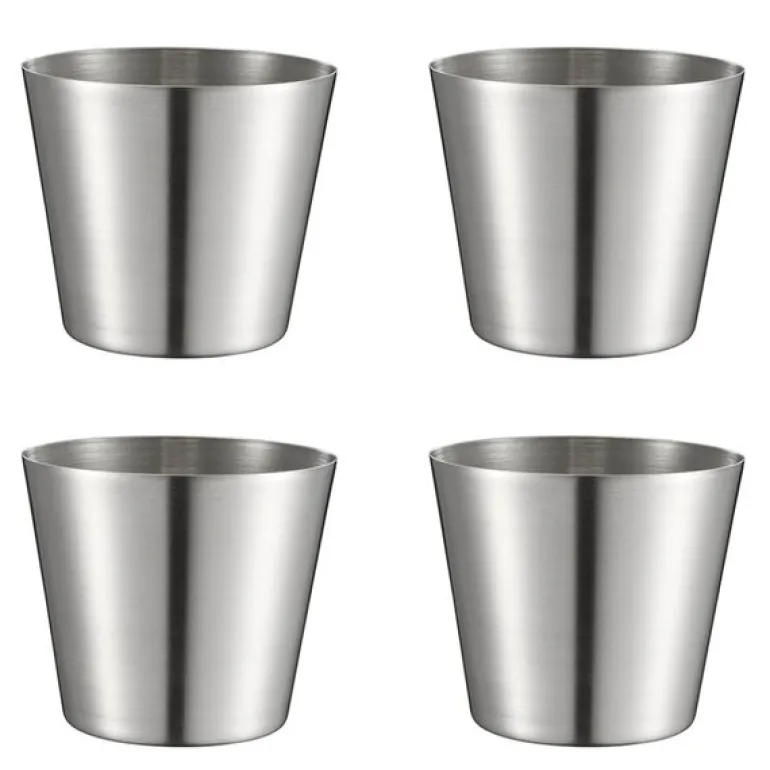 Peg pommes-/serveringskopp 9,5 cm 4 stk stål
