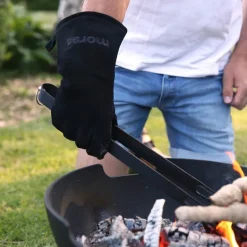 Peis-/grillhanske semsket skinn høyre