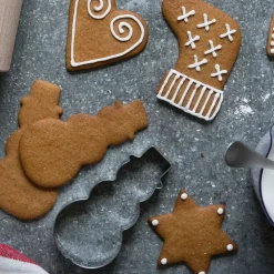 Pepperkakeformer i ring julefigurer 5 stk