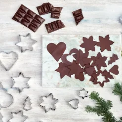 Pepperkakeformer i ring julefigurer 5 stk