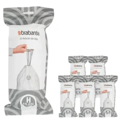 PerfectFit avfallsposer 50–60L 120-pack kode H hvit