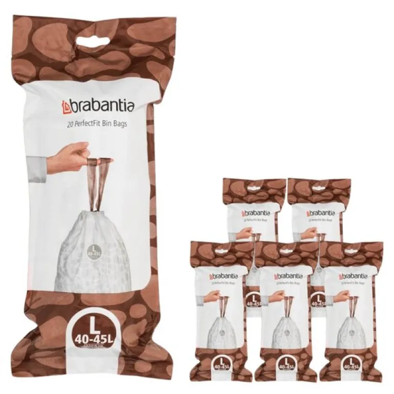 PerfectFit avfallsposer 40–45L 120-pack kode L hvit