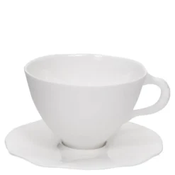 Perfect Imperfection krus M med skål 28 cl hvit