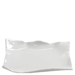 Perfect Imperfection serveringsfat S 9x9 cm hvit jord