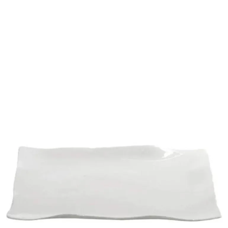 Perfect Imperfection serveringsfat L 21,5x21,5 cm hvit jord