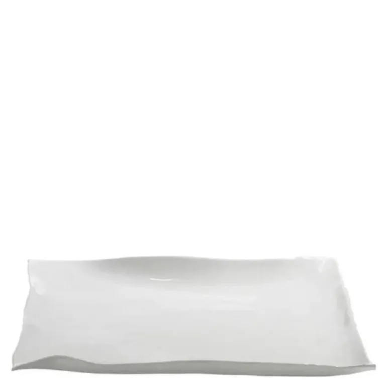 Perfect Imperfections serveringsfat XL 27x27 cm hvit jord
