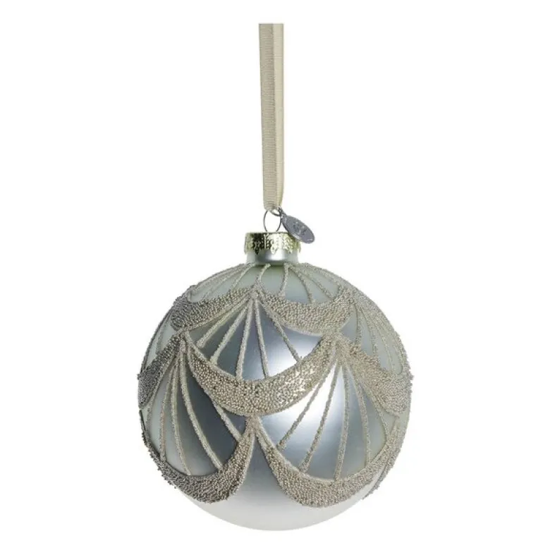 Perline juledekorasjon girlander 10 cm benhvit