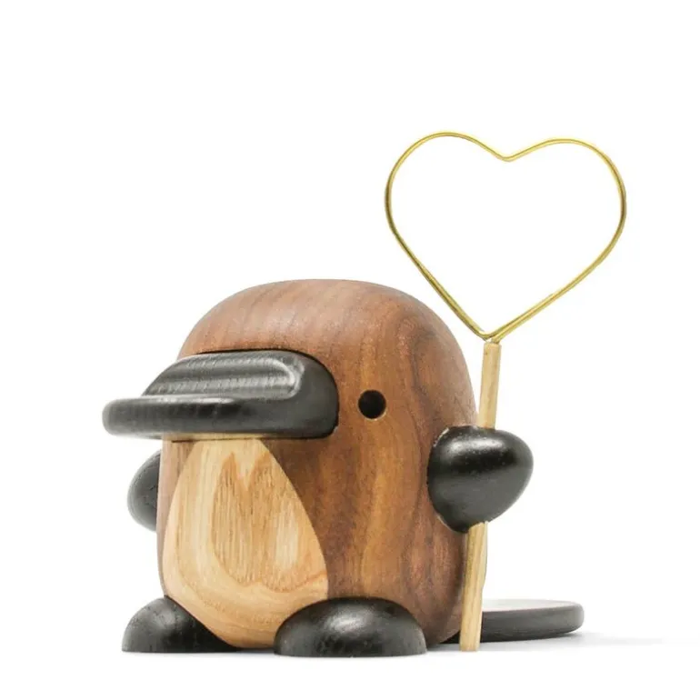 Perry nebbdyr trefigur 8 cm ask/valnøtt