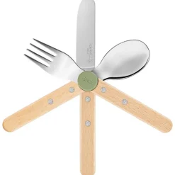 Petit Gourmet barnebestikk 3 deler olivengrønn