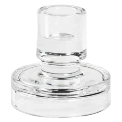 Petra lysestake 8 cm klart glass