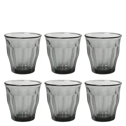 Picardie vannglass 25 cl 6 stk grå