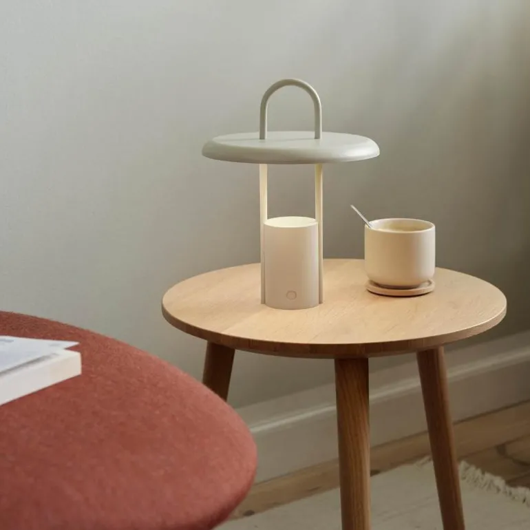 Pier bærbar LED lampe 25 cm sand